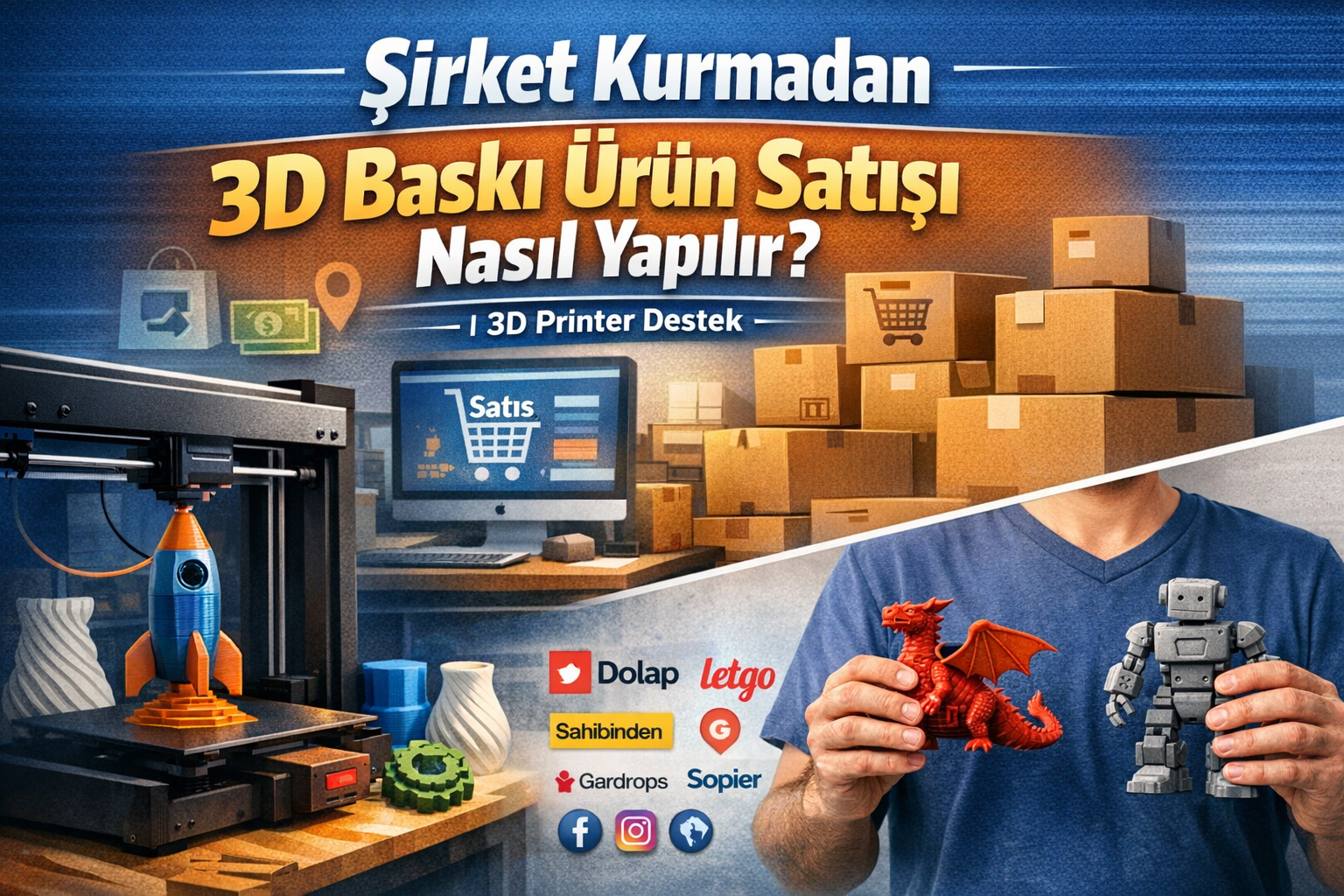 3D Baskı Ürünlerini Şirket Kurmadan Satmak Mümkün mü?