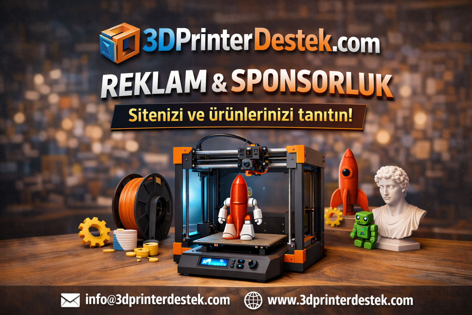 Markanızı Türkiye’nin 3D Yazıcı Kullanıcılarıyla Doğrudan Buluşturun